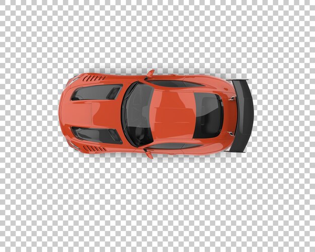 Auto deportivo realista aislado en el fondo Ilustración de renderización 3D