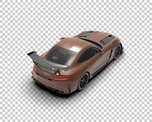 Auto deportivo realista aislado en el fondo Ilustración de renderización 3D