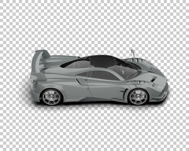 Auto deportivo realista aislado en el fondo Ilustración de renderización 3D