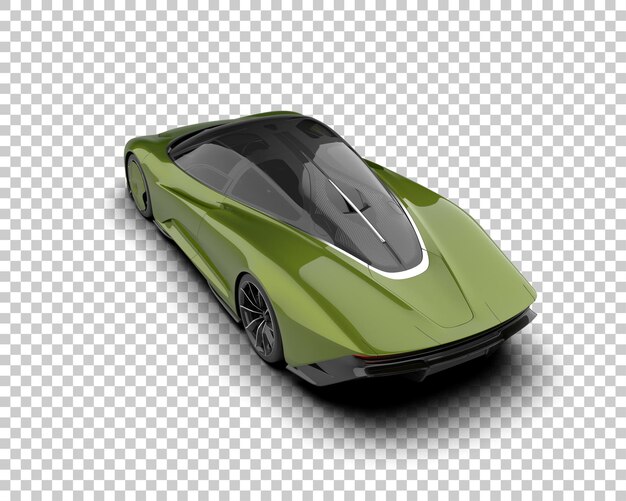 Auto deportivo realista aislado en el fondo Ilustración de renderización 3D