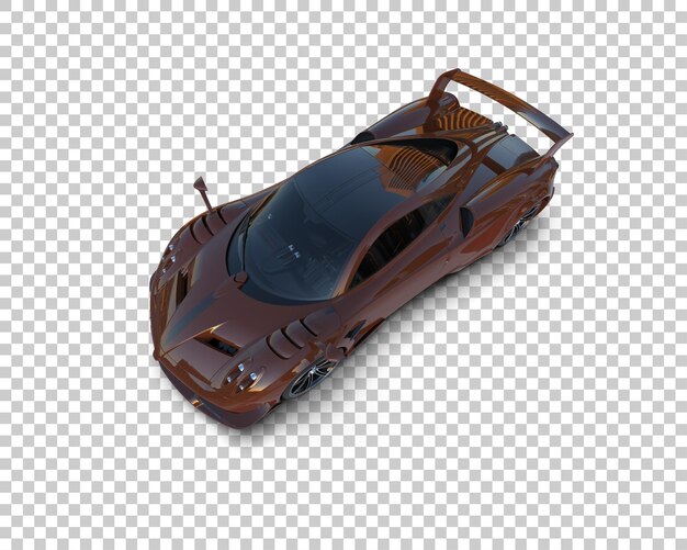 Auto deportivo realista aislado en el fondo Ilustración de renderización 3D