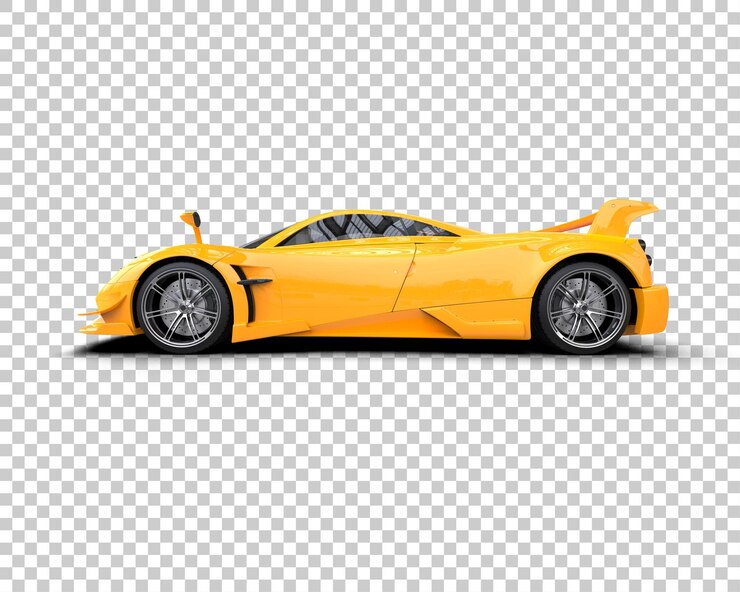 PSD auto deportivo realista aislado en el fondo ilustración de renderización 3d