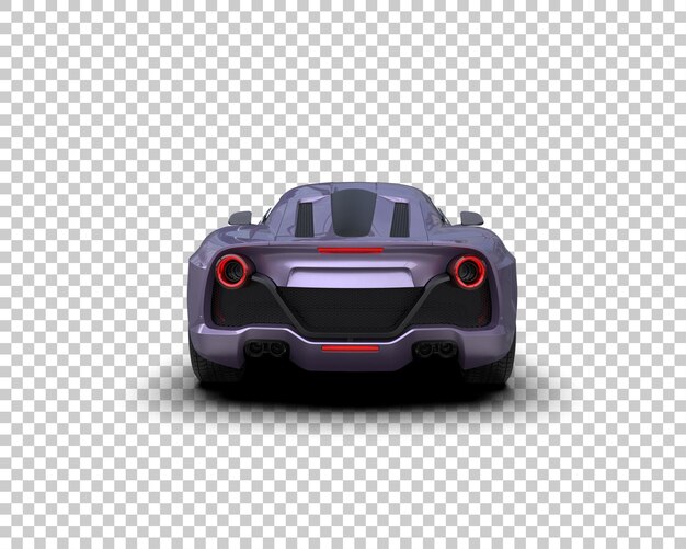 Auto deportivo realista aislado en el fondo Ilustración de renderización 3D