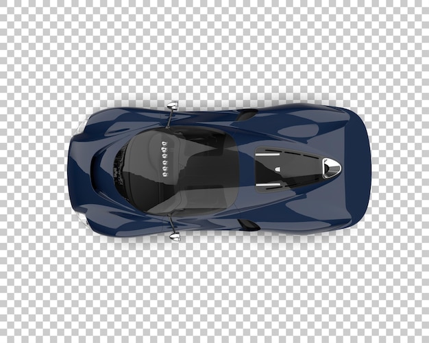 Auto deportivo realista aislado en el fondo Ilustración de renderización 3D