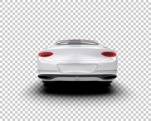 Auto deportivo realista aislado en el fondo Ilustración de renderización 3D