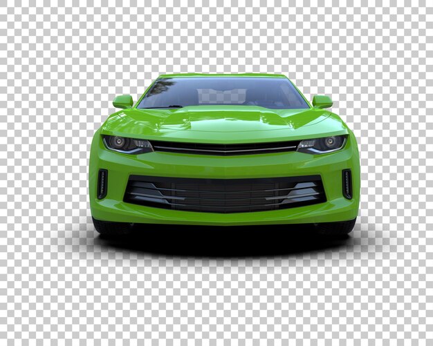 Auto deportivo realista aislado en el fondo Ilustración de renderización 3D