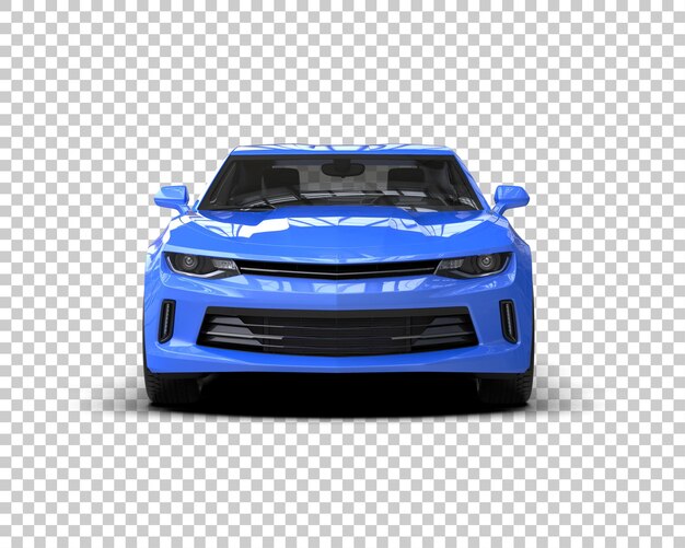 Auto deportivo realista aislado en el fondo Ilustración de renderización 3D