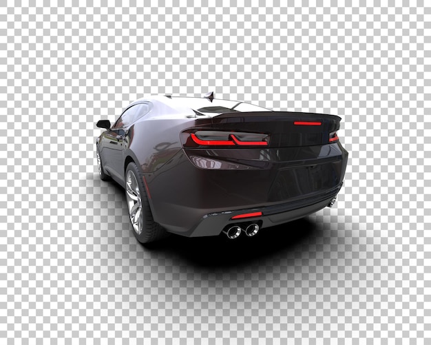 Auto deportivo realista aislado en el fondo Ilustración de renderización 3D