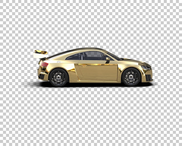 Auto deportivo realista aislado en el fondo Ilustración de renderización 3D
