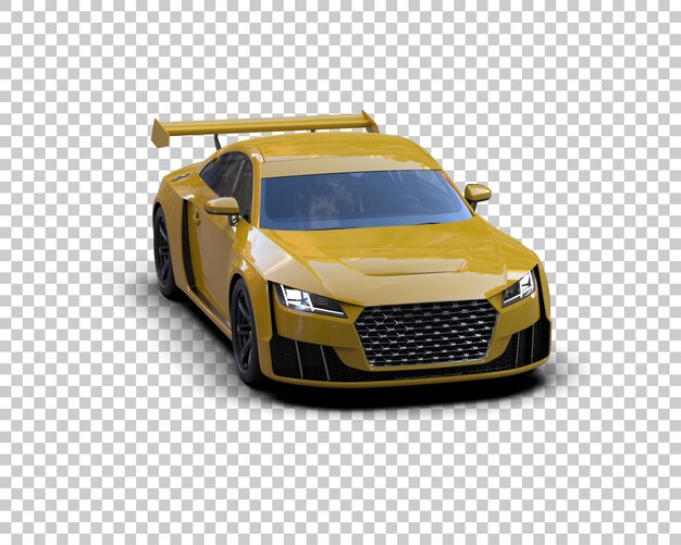 Auto deportivo realista aislado en el fondo Ilustración de renderización 3D