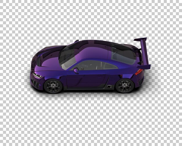 Auto deportivo realista aislado en el fondo Ilustración de renderización 3D