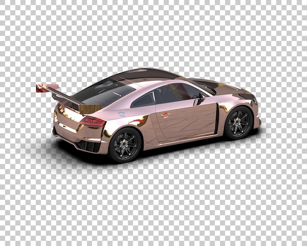 Auto deportivo realista aislado en el fondo Ilustración de renderización 3D