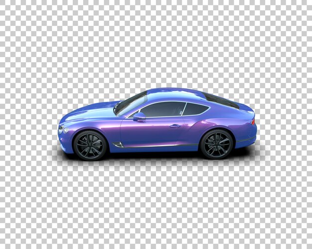Auto deportivo realista aislado en el fondo Ilustración de renderización 3D