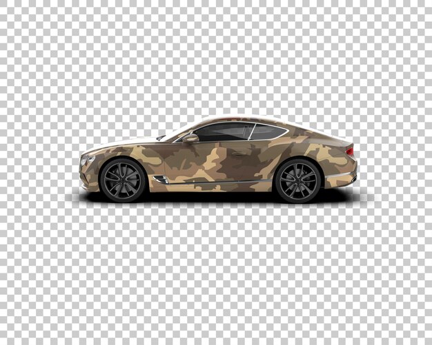 Auto deportivo realista aislado en el fondo Ilustración de renderización 3D