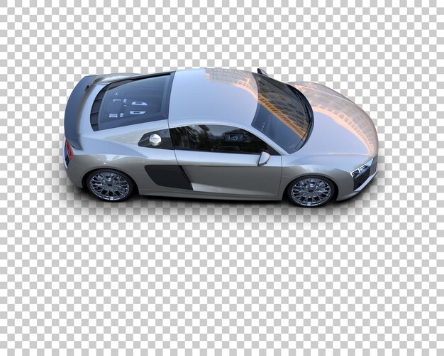 Auto deportivo realista aislado en el fondo Ilustración de renderización 3D