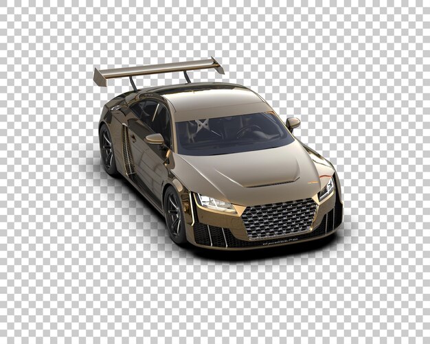 Auto deportivo realista aislado en el fondo Ilustración de renderización 3D