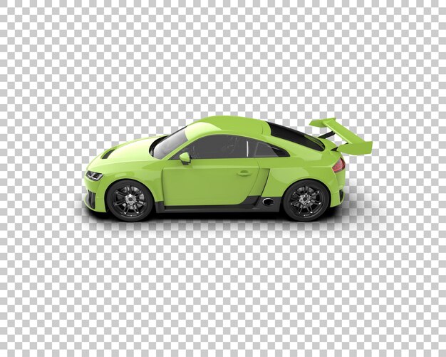 Auto deportivo realista aislado en el fondo Ilustración de renderización 3D