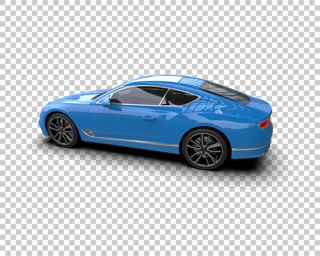 Auto deportivo realista aislado en el fondo Ilustración de renderización 3D