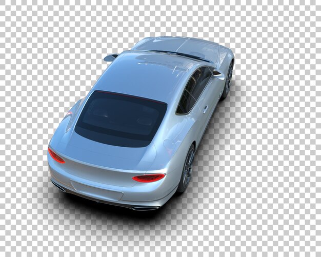 Auto deportivo realista aislado en el fondo Ilustración de renderización 3D