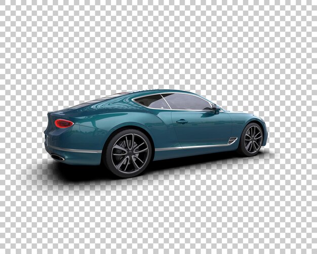 Auto deportivo realista aislado en el fondo Ilustración de renderización 3D
