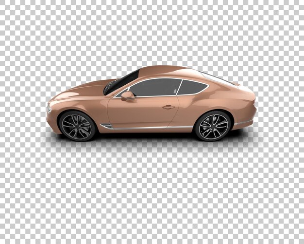 Auto deportivo realista aislado en el fondo Ilustración de renderización 3D
