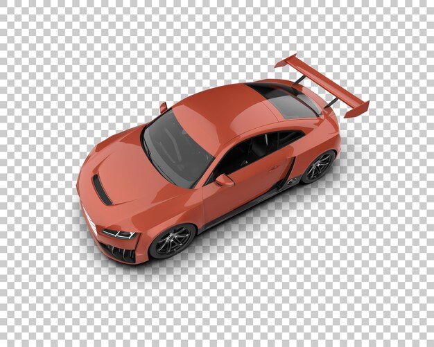 Auto deportivo realista aislado en el fondo Ilustración de renderización 3D