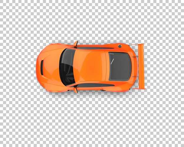 Auto deportivo realista aislado en el fondo Ilustración de renderización 3D