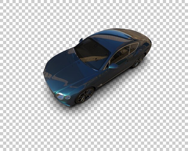 Auto deportivo realista aislado en el fondo Ilustración de renderización 3D