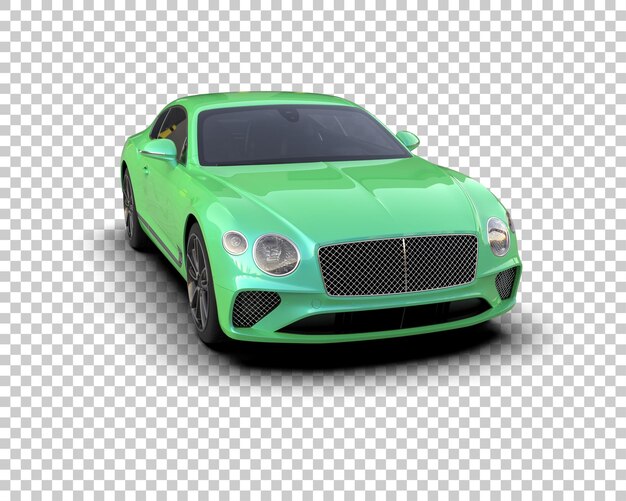 Auto deportivo realista aislado en el fondo Ilustración de renderización 3D