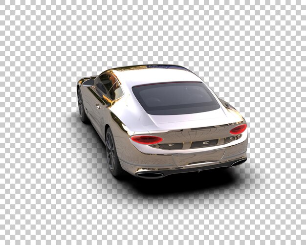 Auto deportivo realista aislado en el fondo Ilustración de renderización 3D