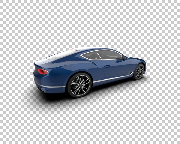 Auto deportivo realista aislado en el fondo Ilustración de renderización 3D