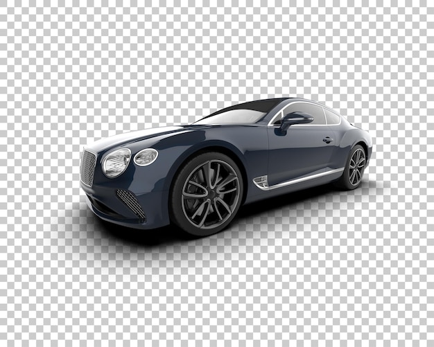 Auto deportivo realista aislado en el fondo Ilustración de renderización 3D