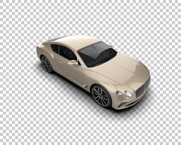 Auto deportivo realista aislado en el fondo Ilustración de renderización 3D