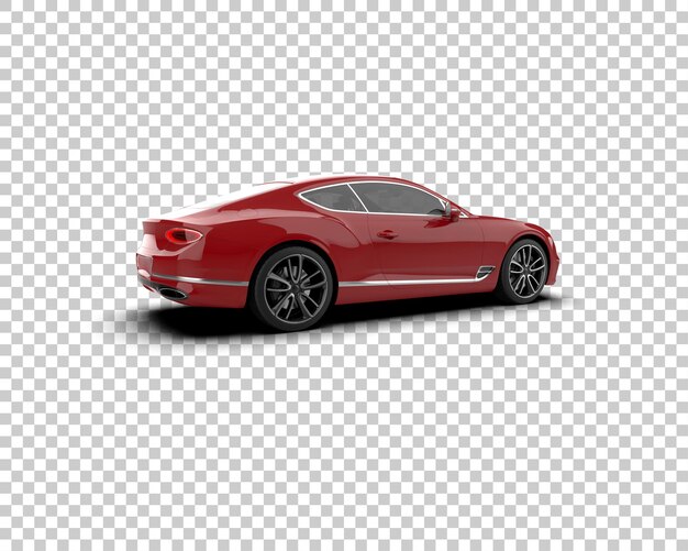 Auto deportivo realista aislado en el fondo Ilustración de renderización 3D