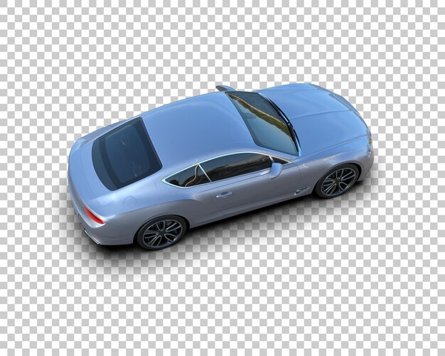 Auto deportivo realista aislado en el fondo Ilustración de renderización 3D