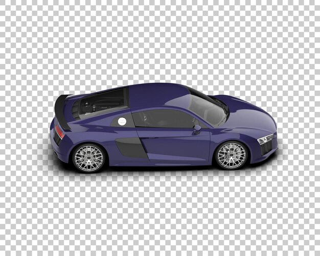 Auto deportivo realista aislado en el fondo Ilustración de renderización 3D