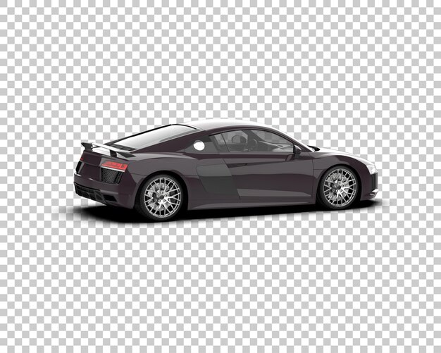 Auto deportivo realista aislado en el fondo Ilustración de renderización 3D