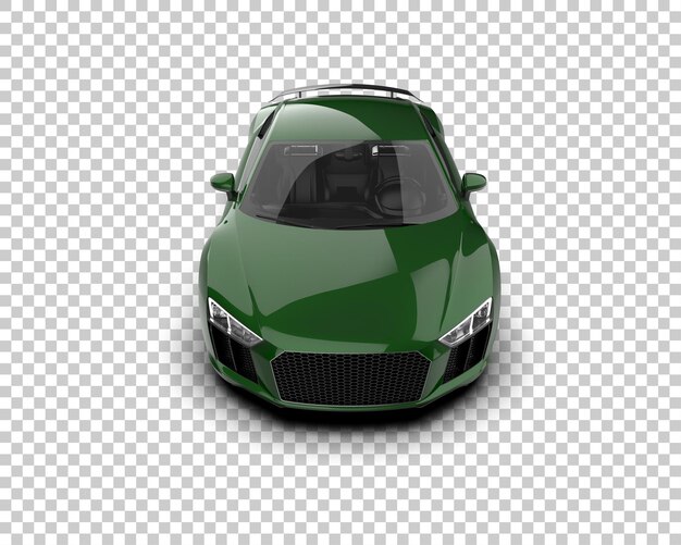 Auto deportivo realista aislado en el fondo Ilustración de renderización 3D