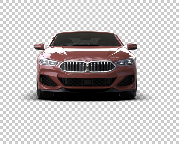 Auto deportivo realista aislado en el fondo Ilustración de renderización 3D