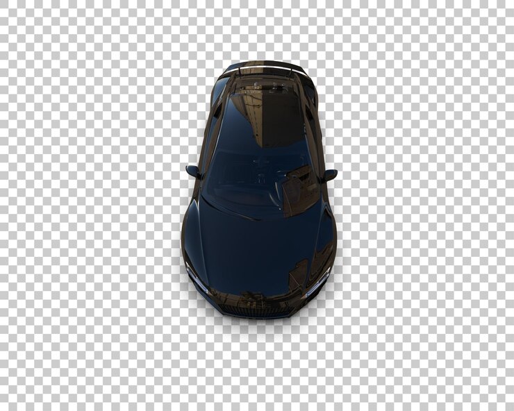 PSD auto deportivo realista aislado en el fondo ilustración de renderización 3d