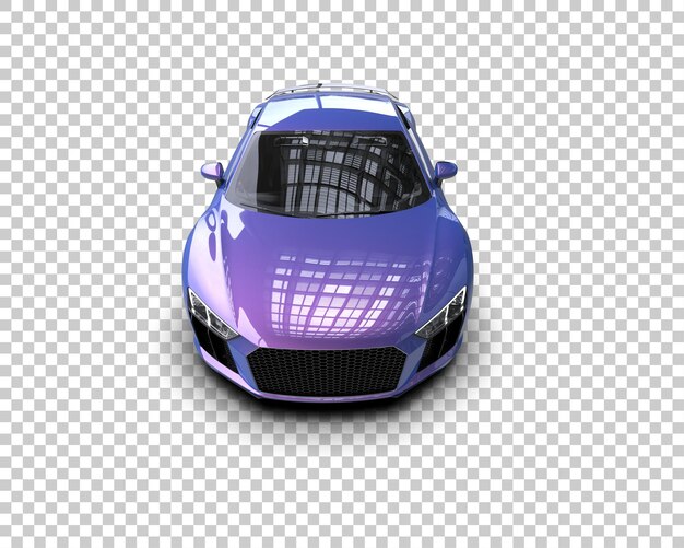 Auto deportivo realista aislado en el fondo Ilustración de renderización 3D
