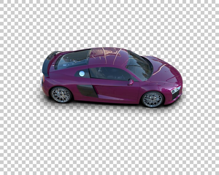 PSD auto deportivo realista aislado en el fondo ilustración de renderización 3d
