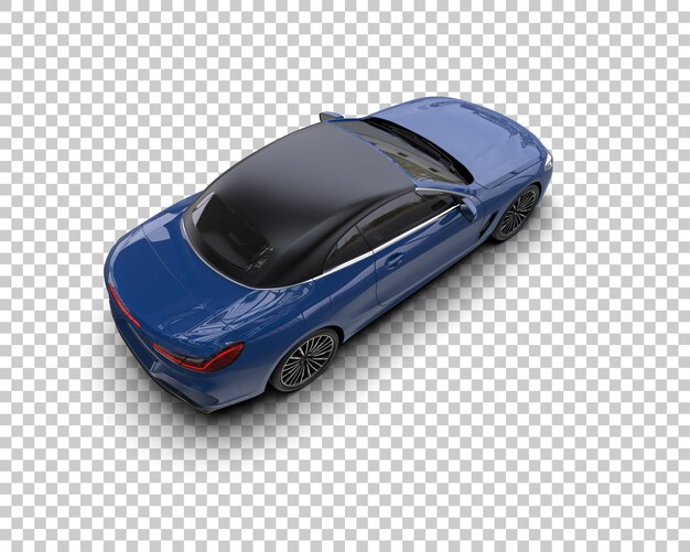 Auto deportivo realista aislado en el fondo Ilustración de renderización 3D