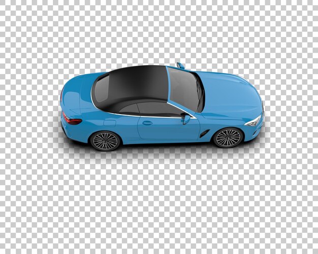 Auto deportivo realista aislado en el fondo Ilustración de renderización 3D