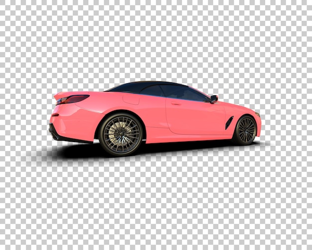 Auto deportivo realista aislado en el fondo Ilustración de renderización 3D