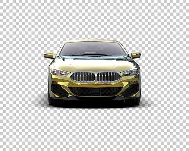 Auto deportivo realista aislado en el fondo Ilustración de renderización 3D
