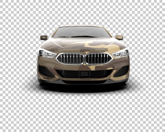 Auto deportivo realista aislado en el fondo Ilustración de renderización 3D