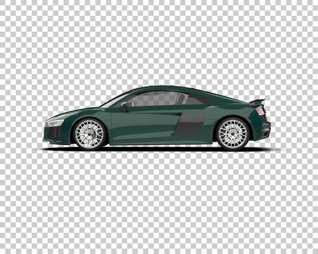 Auto deportivo realista aislado en el fondo Ilustración de renderización 3D