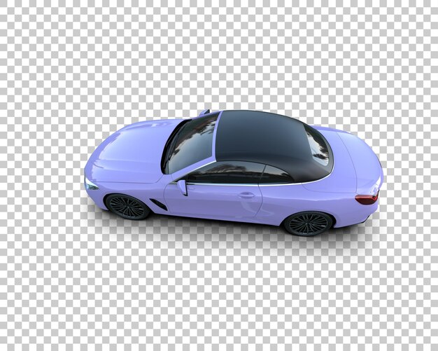 Auto deportivo realista aislado en el fondo Ilustración de renderización 3D