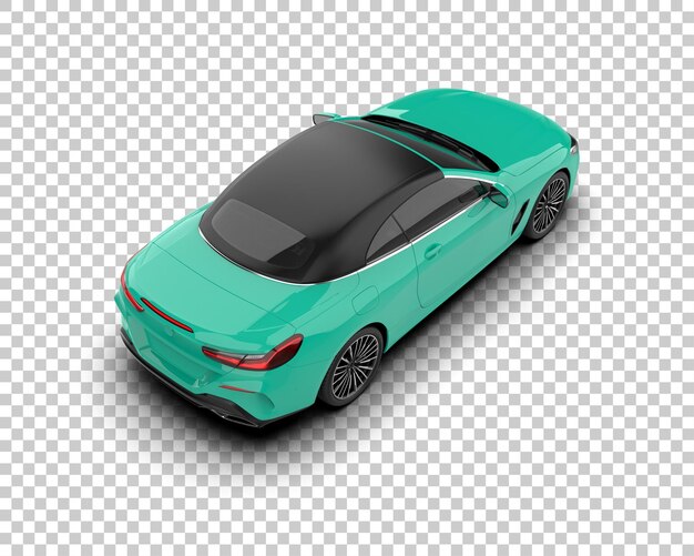 Auto deportivo realista aislado en el fondo Ilustración de renderización 3D